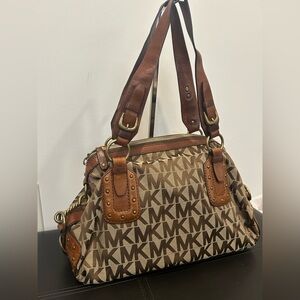 Rare vintage Michael Kors Brown Monogram Tote Bag